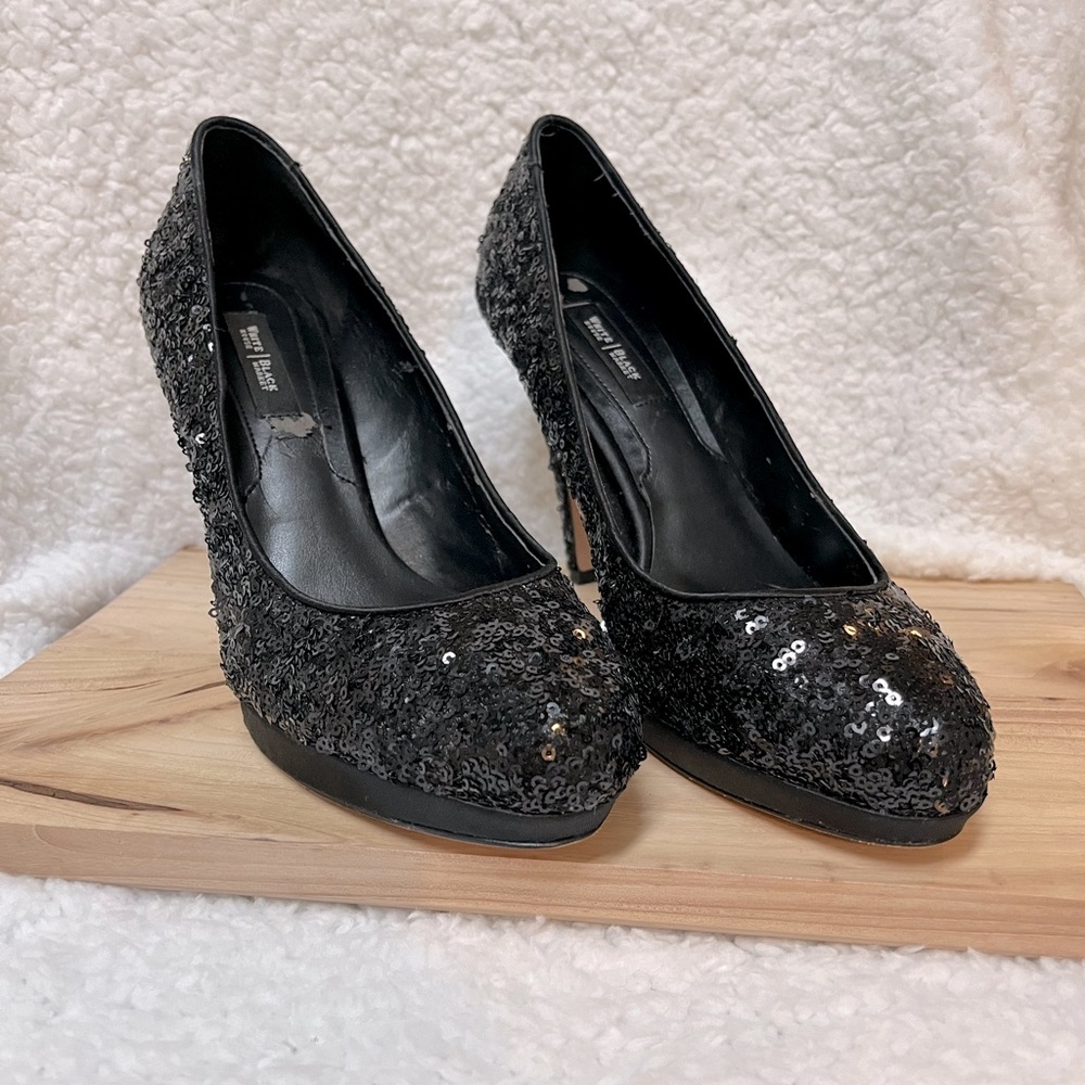 White House Black Market High Heels Sequin Women’s Shoes Size 8.5